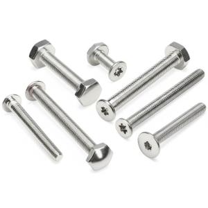 Plain Coated Custom Screws and Bolts with Custom Dimensions and Multiple