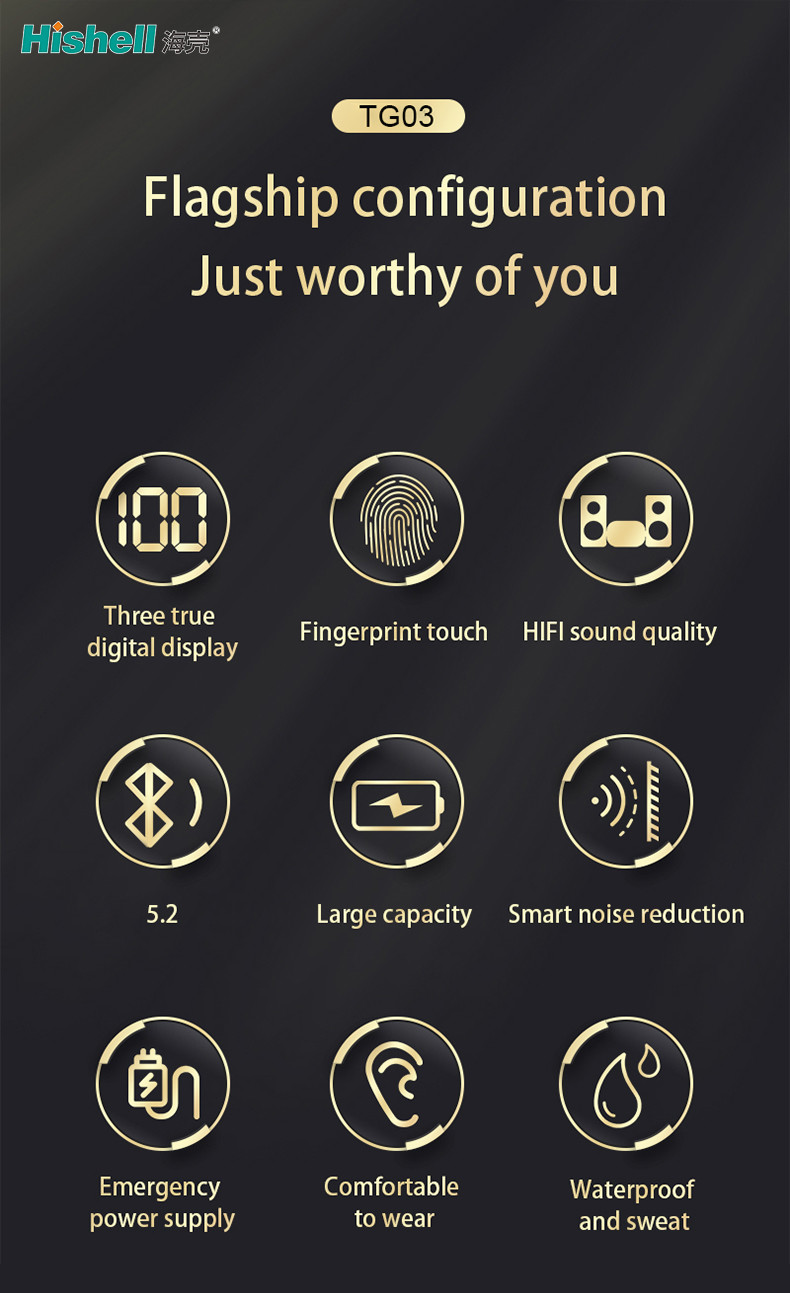 In Ear Mini Power Bank Eabuds TWS Wireless Bluetooth Headphones TG03