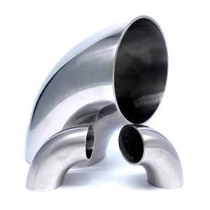 China OEM Supported Stainless Steel 316L Sanitary Fitting 90 Degree Polished Weld Short Elbow factory