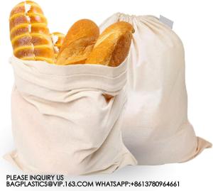 China Burlap Linen Bread Bag Cloth Bread Bags, Linen Bread Bags Large Reusable Bread Bags For Homemade Bread Sourdough factory