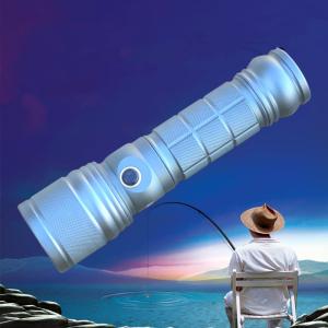 China Rotating Zoom CREE BLUE UV Q5 & 1000 Lms T6 Double Lights LED Flashlight/Torch for Fishing on sale