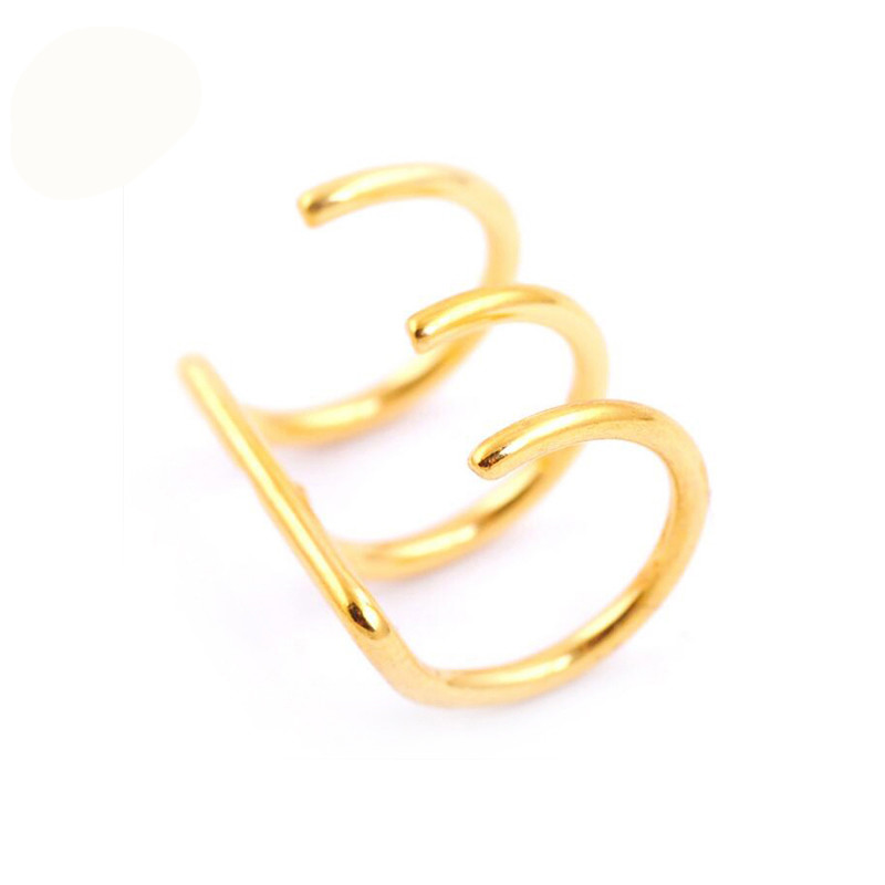 Hot sale 316L stainless steel cuff earrings for non pierced ears
