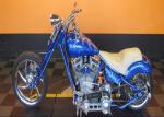 Bright Blue 110cc Pocket Bike Harley Mini Chopper Fast Speed With Real Leather