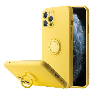 China Liquid Silicone Finger Grip Phone Case 360 Rotating Foldable Stand For Iphone 11 on sale
