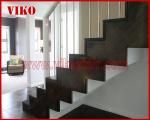 Wrought Iron Staircase VK70S Wrought Iron Handrail Tread Beech ,Railing tempered