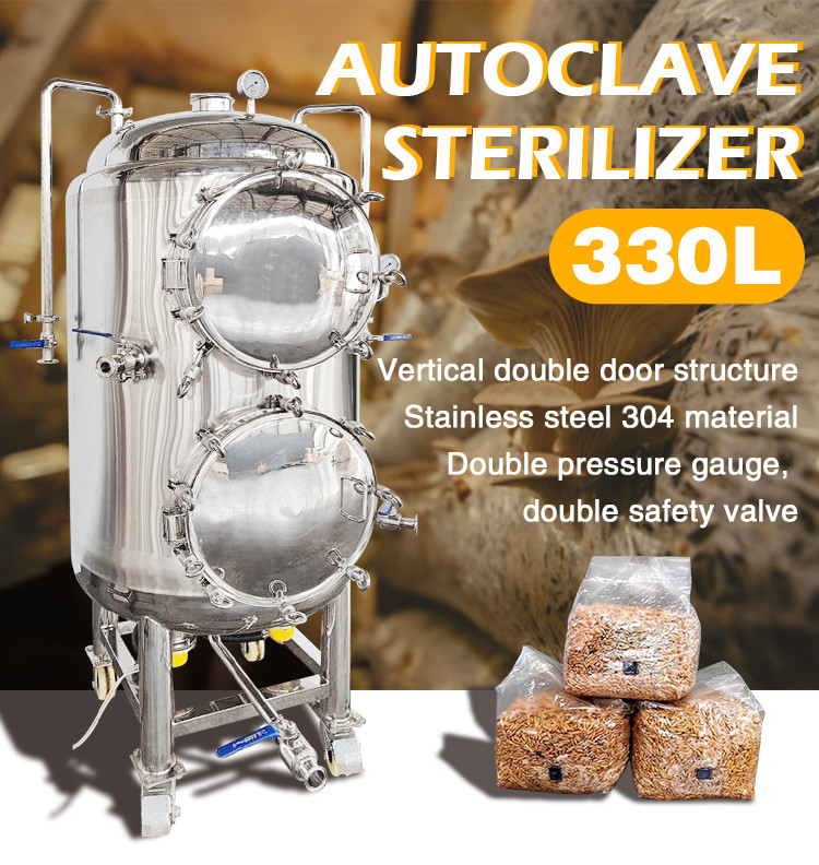 Mushroom Sterilizing Equipment Substrate Autoclave Machine For Mushroom Spawn