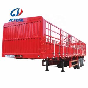 China Tri Axle Fence Cargo Trailer Bulk Cargo Semi-Trailer for Animal Transport in Nigeria factory