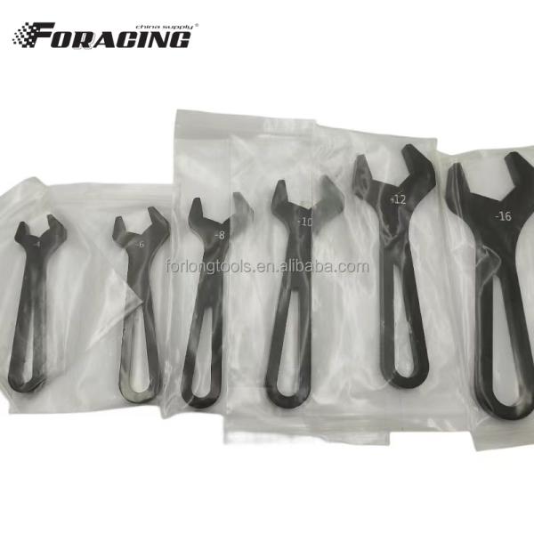 Universal Car Fitment 6PCS AN Spanner Set for AN4-AN16 Fittings Racing CNC Parts in Black Aluminum