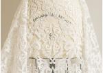 Off White Embroidery Floral Corded Lace Fabric By The Yard For Bridal Dress