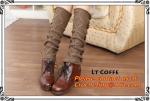 socks,leg warmers loose socks wool blend button down pierced decoration boot