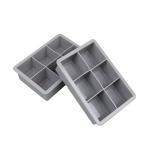 Large 6 Cavity Silicone Tray For Whiskey Ice Cube Mold