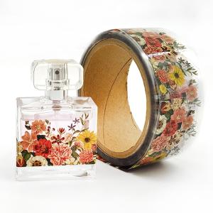 China Fragrance Aromatherapy Adhesive Label Sticker Metallic Embossed Custom Perfume Stickers factory