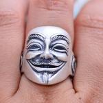 925 Sterling Silver Ring Mask Design Men Ring (055677 )