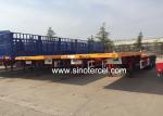 Customized 3 Axle Flatbed Semi Trailer 6880mm 1310mm Wheel Base