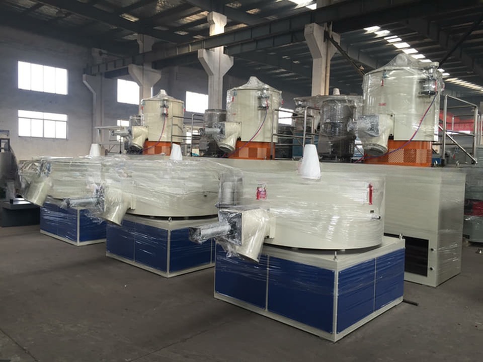 Plastic PVC Powder High Speed Hot Cold Mixer / PVC Mixing Machine