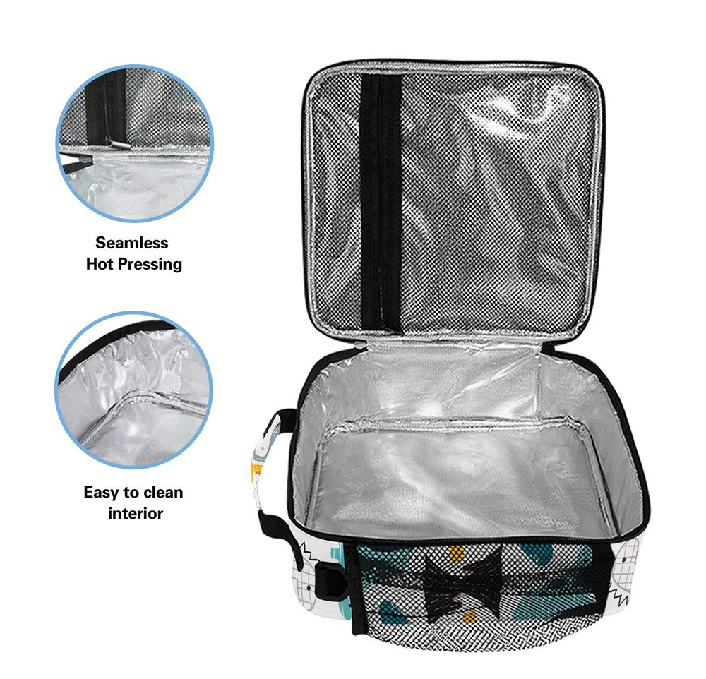 Dinosaur PEVA Lining Insulated Lunch Cooler Bags For Kids