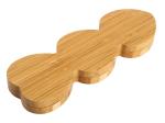 Portable Fancy Bamboo Wooden Food Serving Platters 3 Heart Shape Design