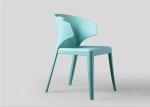 Ergonomic Curve Coloured Plastic Dining Chairs With Arms Nordic Style