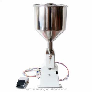 A02 Manual Grade Small Pneumatic Paste Filling Machine 50ml Cream Shampoo