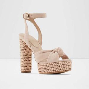 China Chunky Heel Buckle Ankle Strap Platform Sandals Hemp Rope Bottom factory
