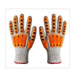 Wood Working HPPE Cut Level 3 Impact Mechanics Gloves With Grey PU Dipping On