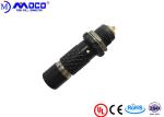 M12 FGG and ECG 2 pin black chrome plated brass circular connectors