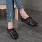 S070 Single shoes 2020 fall new shallow mouth retro handmade leather lace-up