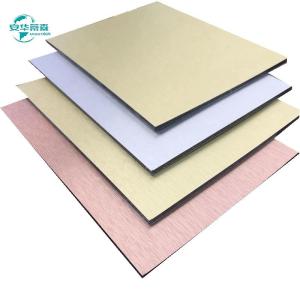 China High UV Resistance Aluminium Acp Sheet Brushed Special Treatment PE Coating factory