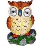 Polyresin 8 Inches Owl Animal Shaped Solar Garden Lights