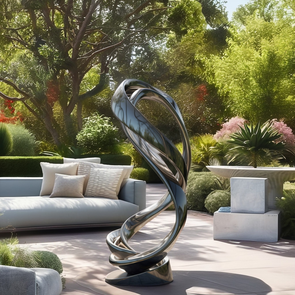 Forgotten Memories Polished Stainless Steel Sculpture for Public Parks