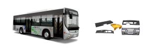 China Front And Back FRP Bus Body Parts Automotive Solid Surface High Performance factory