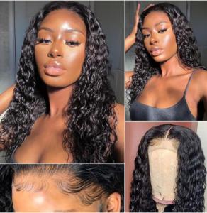 China 10A Grade Invisible HD Lace Closure 5x5 Deep Wave Lace Frontal Wig factory