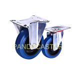 125mm Industrial Caster Wheels 150Kg Super Elastic Rubber Wheels
