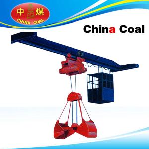 Single beam grab crane