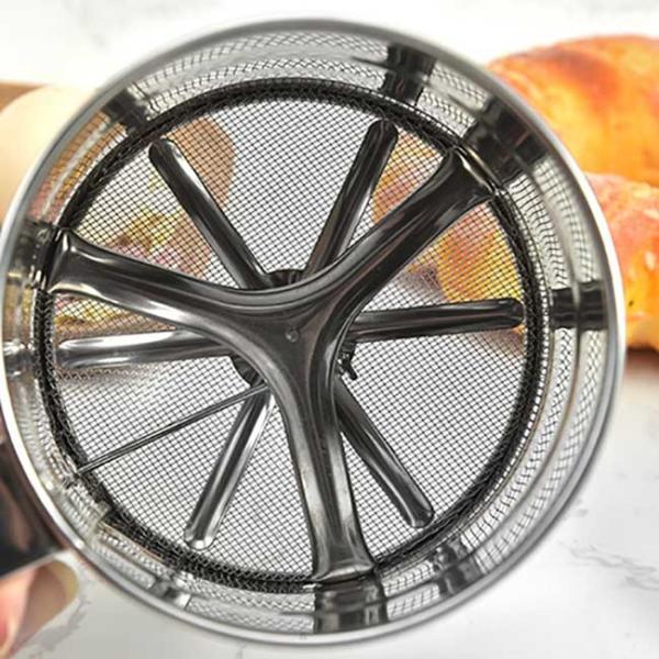 Kitchen Stainless Steel Sifter Fine Mesh Flour Sieve Powdered Sugar Strainer