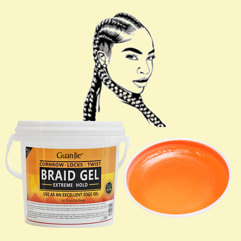 Non Greasy Loc N Thick Clear Braiding Jam Hair Gel and Edge Control Super Strong Hold