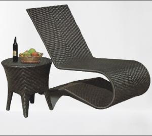 China Wicker rattan Garden lounge chair Outdoor aluminum swimming pool chair beach sun bed pool chaise lounge---6135 factory