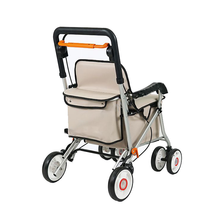 Aluminium Medical Rehabilitation Equipment Lightweight Rollator Walker With Seat