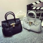 2015 Fashion Brand Tote Handbag Litchi Rind Leather Elegant Style Classic Style