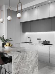 China Modern Wooden Kitchen Furniture Cabinet Project Wholesale Retail factory