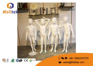 China FRP Fiberglass Mannequins , Full Body Gloss White Color Child Mannequin factory