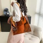 Transparent Large Bag Ladies Portable Color Ins Candy Color Laser Large Capacity