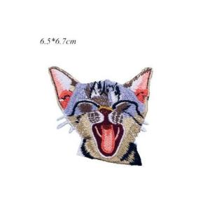 China Cute embroidery cat patch hot fix embroidery patch factory