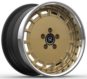 China 19x8.5ET38/19x9.5ET56/5x112/66.6 3-PC Polished+Bronze Rims For2019 Mercedes-Benz C-Class AMG C 63 S Br205 factory