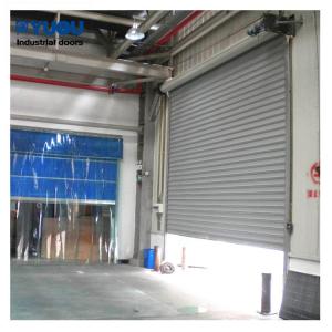 China 12m Remote Control Steel Roller Shutter Door 1.2mm Slat 11 Level Wind Resistant factory