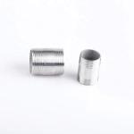 Thread Connection Sanitary 201 304 Stainless Steel Double Round Thread Pipe