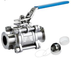 China DN10~DN100 1 1/4in Stainless Steel Sanitary Valves Three Piece Ball Valve factory