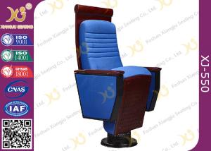 China Wooden Carved Craft Auditorium Style Seating Theater Chairs With Cushion factory