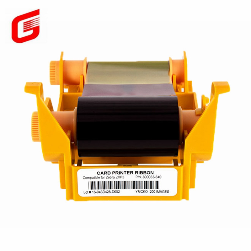 Carton Size 57X32X28.5 cm 800033-840 YMCKO Compatible Ribbon For Zebra ZXP3 Printer