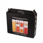 Popular Customized Eco-Friendly 7 Piece Set Airtight Plastic Dry Food Storage